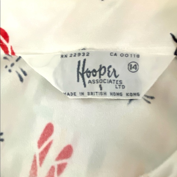 Vintage Dragonfly Hooper Associates 60s 70s Polyester Leisure Shirt Blouse 14 - Picture 5 of 5